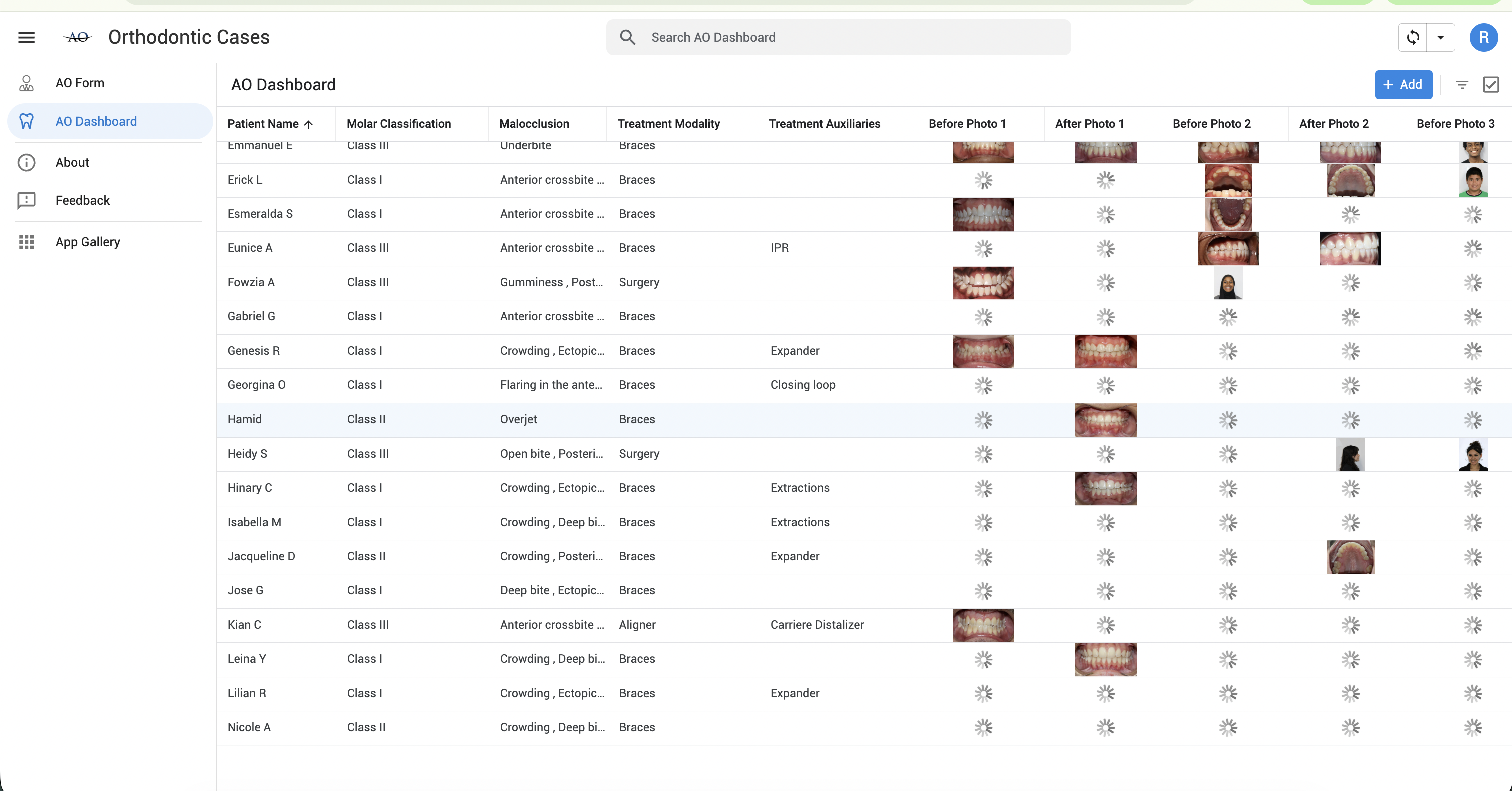 Orthodontic Cases — AppSheet app by Appnly